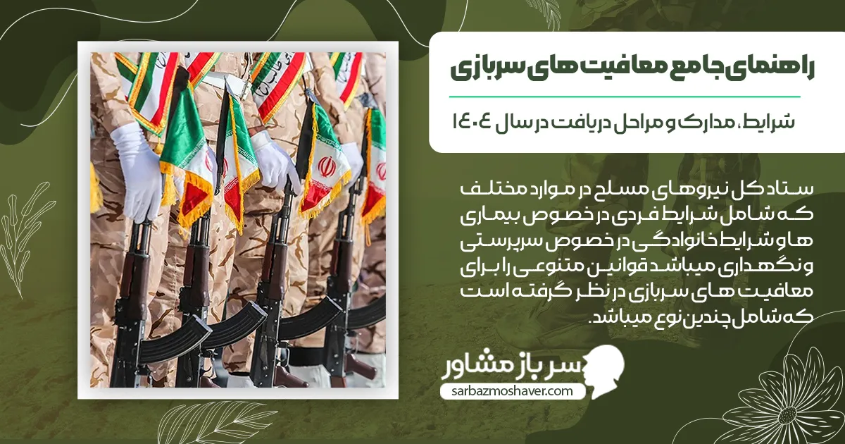 راهنمای جامع معافیتهای سربازی | شرایط، مدارک و مراحل دریافت در سال 1404