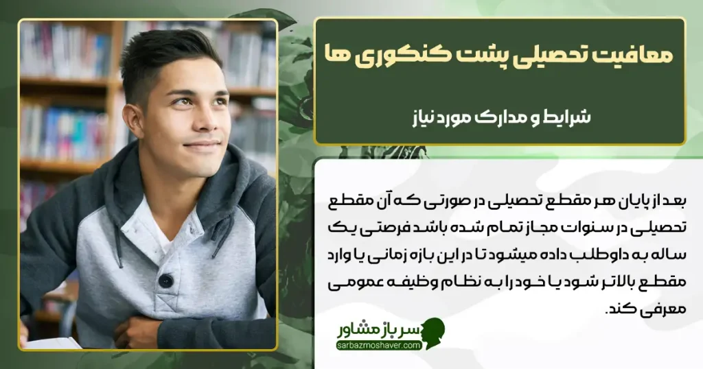 معافیت تحصیلی پشت کنکوری ها + شرایط و مدارک مورد نیاز