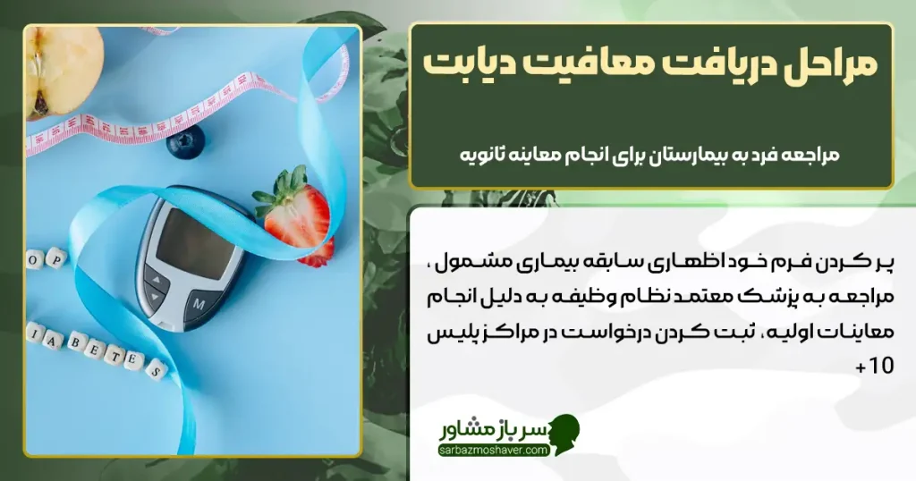 مراحل دریافت معافیت دیابت