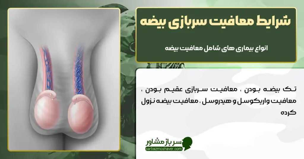 شرایط معافیت سربازی بیضه