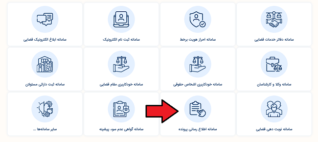 سامانه اطلاع رسانی پرونده ثنا