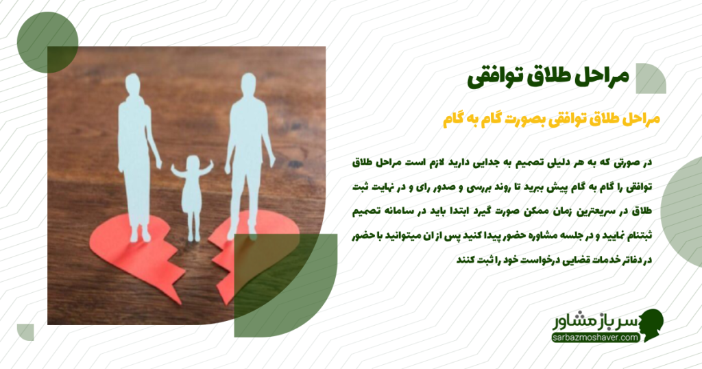 مراحل طلاق توافقی بصورت گام به گام